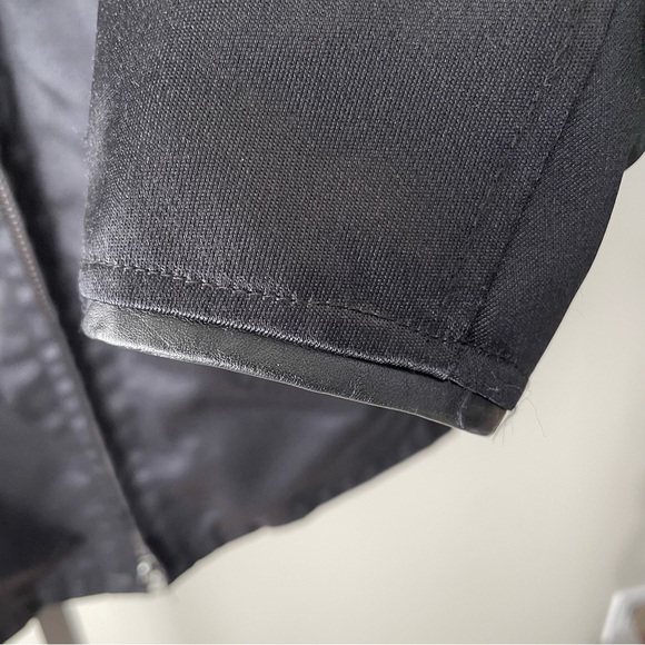 Vintage Canadian Police Zip Bomber Style Jacket Shiny Black 90s 1990s Men’s XL - Picture 3 of 12